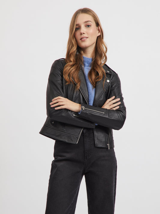 VIFELI Odinė striukė - Juoda