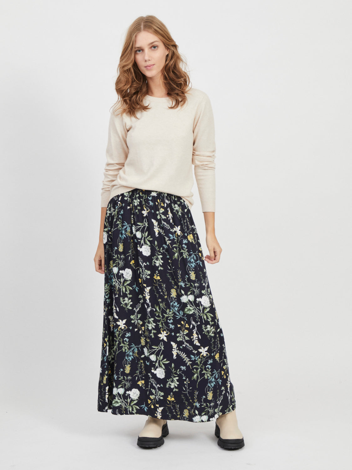 Dramblio kaulo spalvos megztinis, Vila Clothes