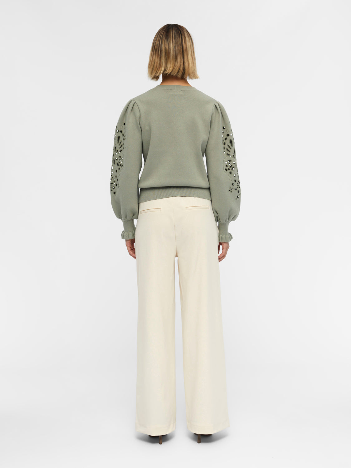 Kreminės spalvos kelnės, Vila Clothes